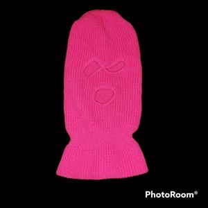 Pink ski mask